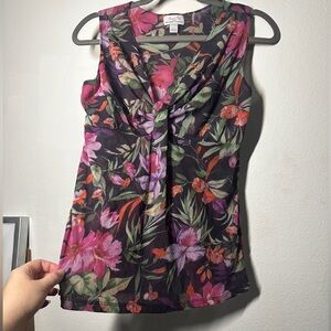 Sweet Pea 🩷💚 Floral girly Tank! Size Large